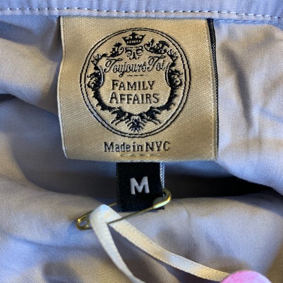 Family Affairs Midnight Voyage Peter Pan Collar Dress in Gray Size Medium NWT - Picture 7 of 7